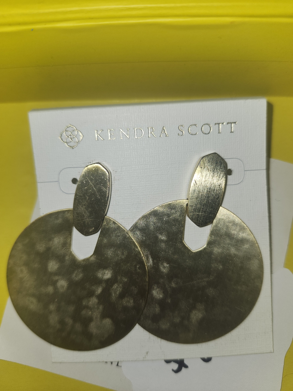 Kendra Scott Gold Brushed Round Drop Earrings